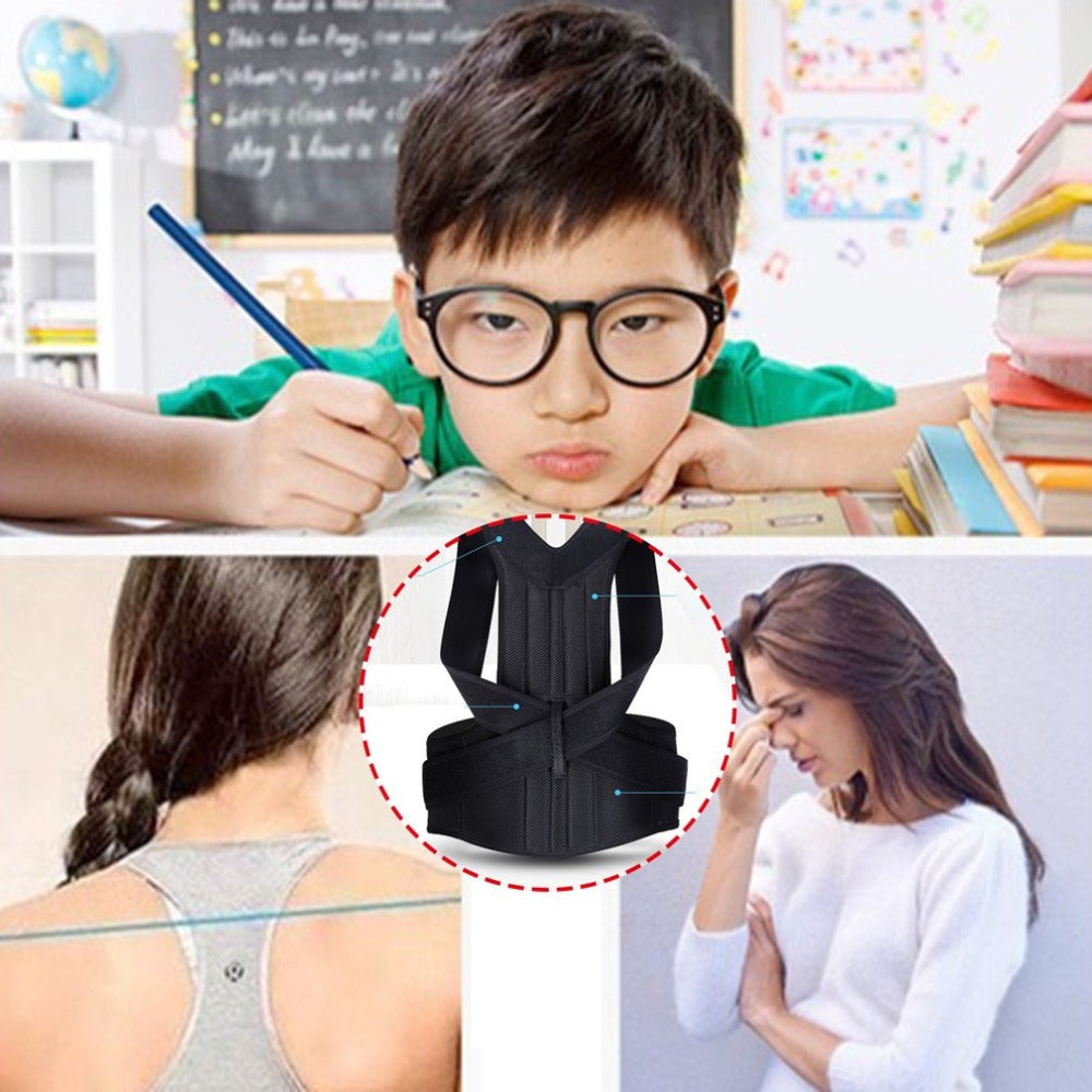 posture support brace for students and desk workers