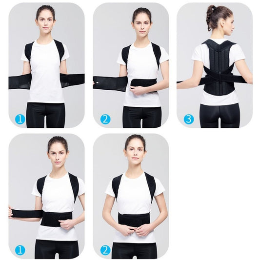 how to put on the adjustable posture corrector step by step